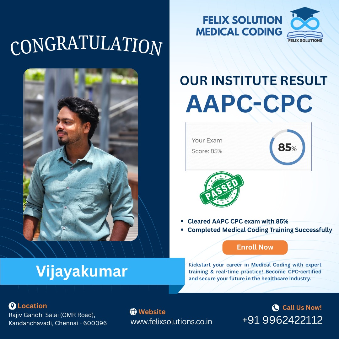 AAPC CPC SCORE-Vijayakumar – 85%
